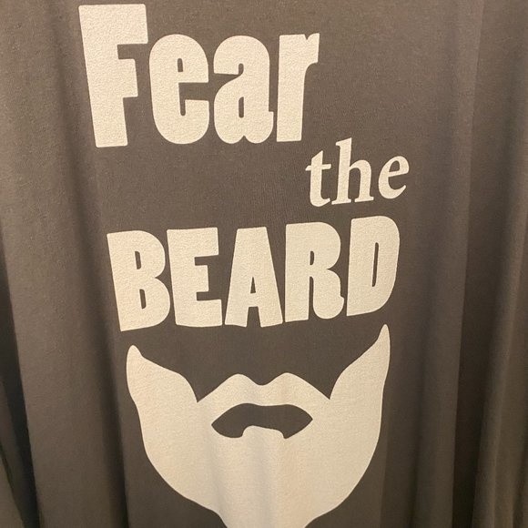 Fear the Beard T-shirt, Hanes ComfortSoft Heavyweight T-shirt, Men's 3XL - Picture 2 of 6
